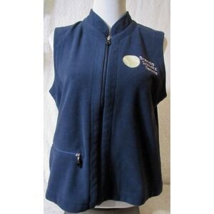 Bette & Court Blue Brenda Shcultz Womens Large Full Zipper Pockets Tennis Vest